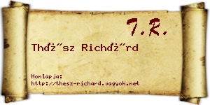 Thész Richárd névjegykártya