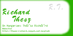 richard thesz business card